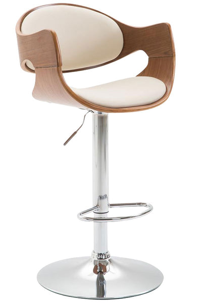 Leder-Barhocker ALEG - Walnuss - Komfort kombiniert mit extravagantem Design!
