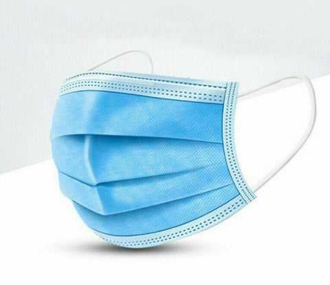 Atemschutzmasken 3-lagig, blau.
