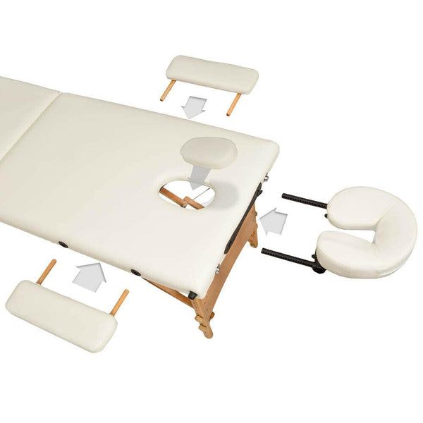 Holz-Massageliege Massagetisch Massagebank, klappbar inkl. Tasche