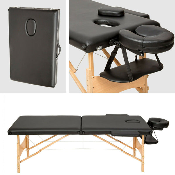Holz-Massageliege Massagetisch Massagebank, klappbar inkl. Tasche