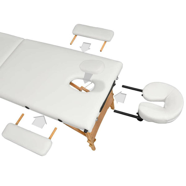 Holz-Massageliege Massagetisch Massagebank, klappbar inkl. Tasche