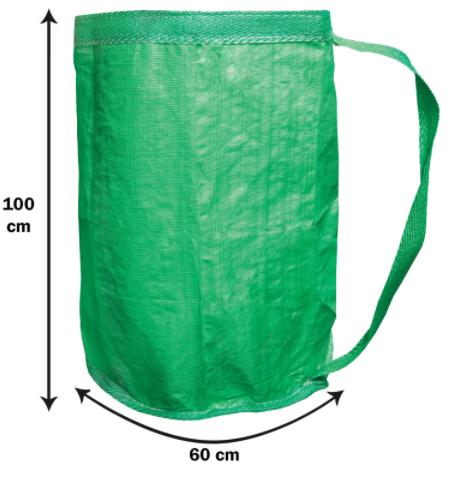 Gartenabfallsack 280 Liter XL. Gartentasche Laubsack mit Umhängegurt max. 100 kg Traglast