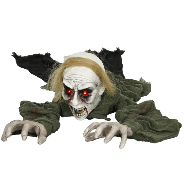 Halloween Dekoration kriechender Zombie 167 cm  LED-Lichter Soundfunktion