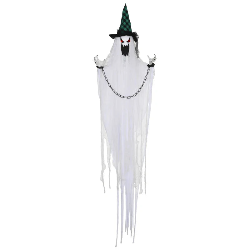 Animierte Halloween-Dekoration – Hängender Gefangenengeist mit Sound & LED, 204 cm