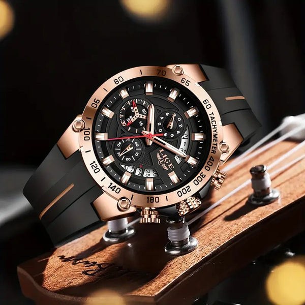 Armbanduhr mit Rosé- oder Silber-Gehäuse. Verschiedene Farben. Silikonarmband. Retro.