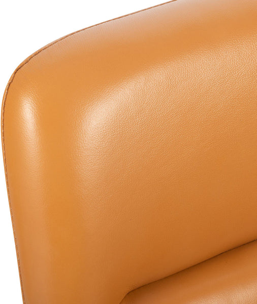 Bürostuhl HILDE, echtes Büffelleder, ergonomisch, belastbar bis 120 kg