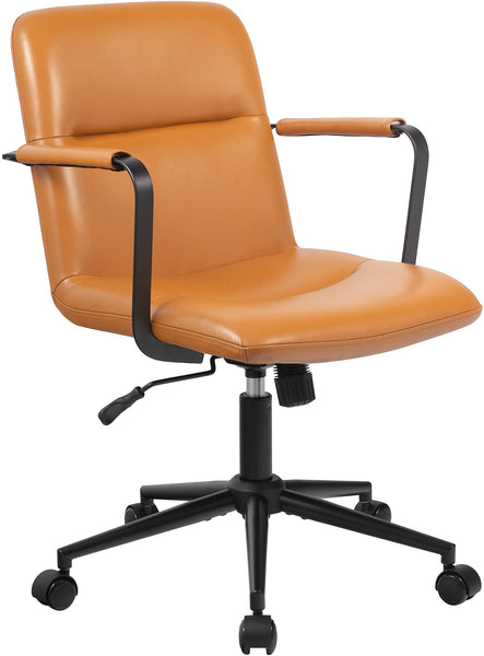 Bürostuhl HILDE, echtes Büffelleder, ergonomisch, belastbar bis 120 kg