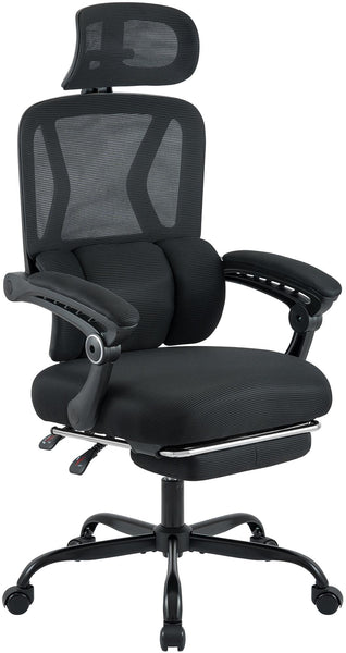 Bürostuhl LIBER, ergonomisch, mit Fußablage belastbar bis 150 kg