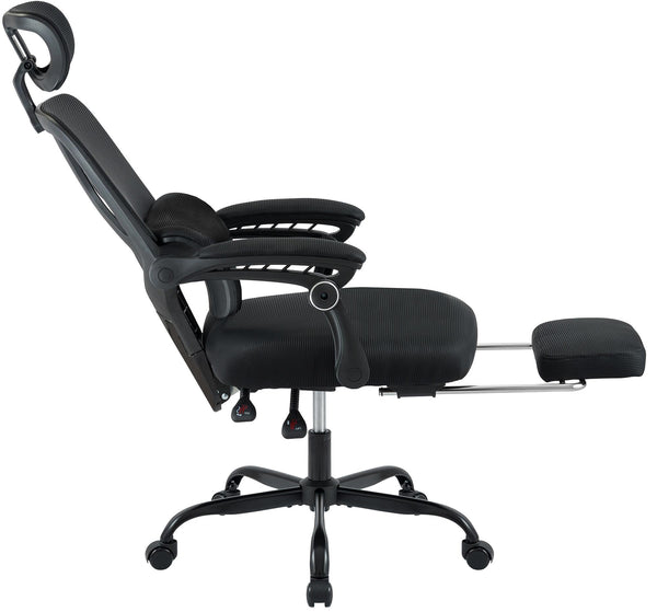 Bürostuhl LIBER, ergonomisch, mit Fußablage belastbar bis 150 kg