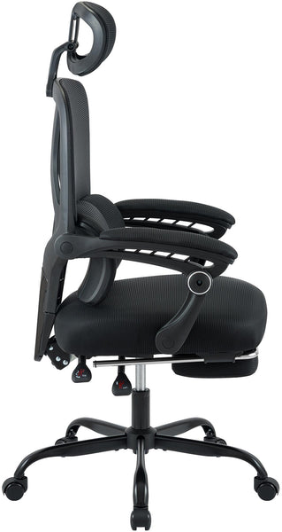 Bürostuhl LIBER, ergonomisch, mit Fußablage belastbar bis 150 kg
