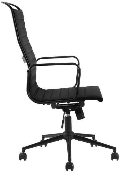 Bürostuhl NELSON, Leder schwarz