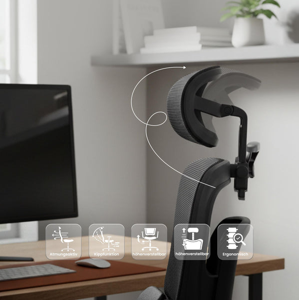 Bürostuhl LOTHE, ergonomisch, belastbar bis 150 kg