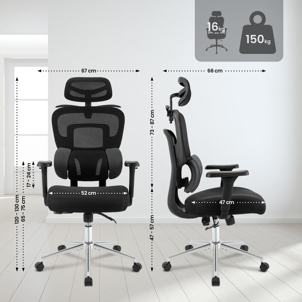 Bürostuhl LOTHE, ergonomisch, belastbar bis 150 kg