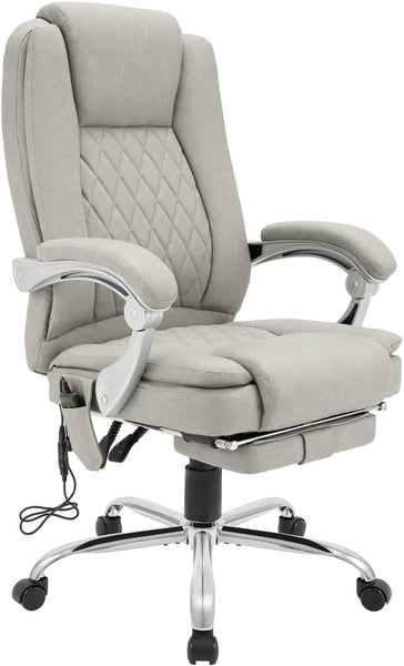Massagesessel als Leder-Chefsessel RUBIN mit Liegefunktion. Bis 150 kg.