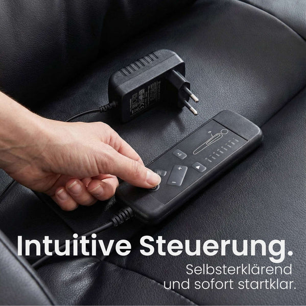 Massagesessel als Leder-Chefsessel SIMBA mit Liegefunktion. Bis 150 kg.