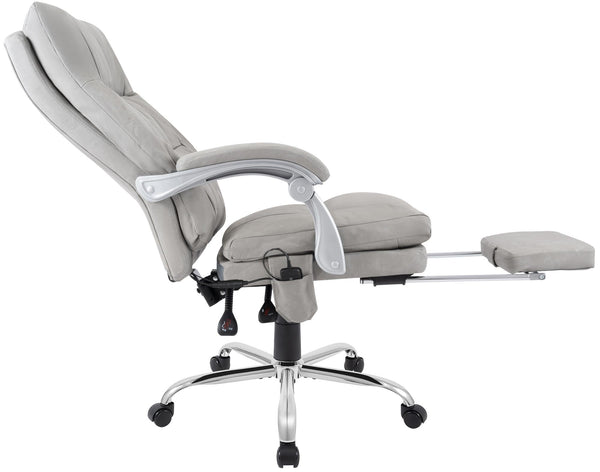 Massagesessel als Leder-Chefsessel SIMBA mit Liegefunktion. Bis 150 kg.