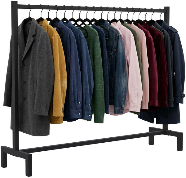 Garderobenständer im Industrialdesign. Für Büro, Hotel, Messen, Events, Sport, Boutiquen, Showrooms usw.