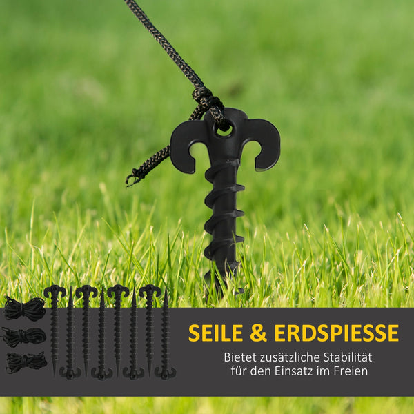 Aufblasbare Halloween-Dekoration –  XXL-Sensenmann mit Sense und Totenkopf, LED beleuchtet, 370 cm