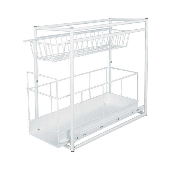 Einbauschublade für Spülschrank, 2-stufig, weiß