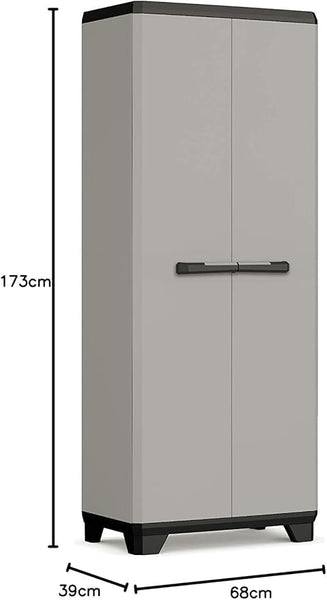 Kunststoffschrank – 166×68×39 cm | 3 Böden | Mehrzweckschrank für Innen & Außen