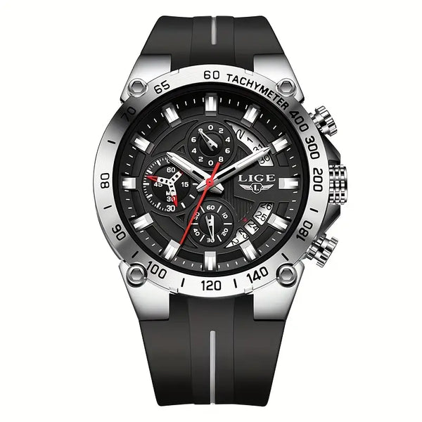 Armbanduhr mit Rosé- oder Silber-Gehäuse. Verschiedene Farben. Silikonarmband. Retro.