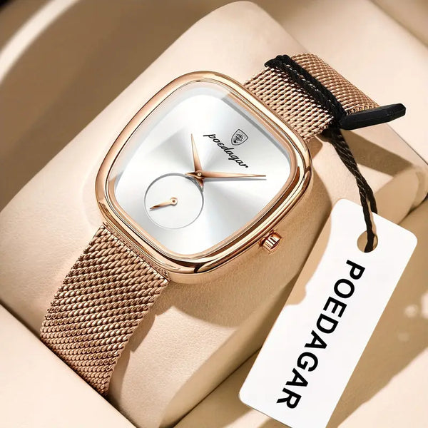 Damenuhr mit Edelstahlarmband. Gold oder Silber.