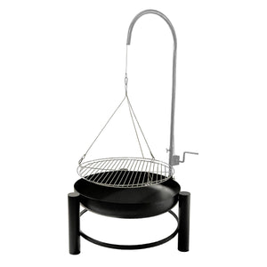 Schwenkgrill mit Feuerschale und Seilzug, 136 cm hoch