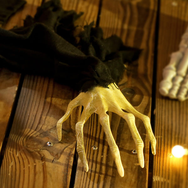 Animierte Halloween-Dekoration – Kriechende Zombie-Oma mit LED-Augen & Sound, 183 cm