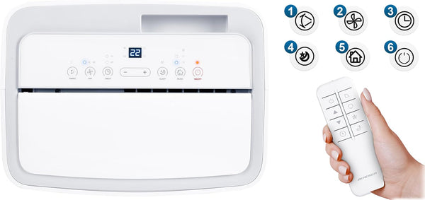 Mobile Klimaanlage für große Räume, Hallen, Büros. 14000 BTU, R290. Farbe: Weiß