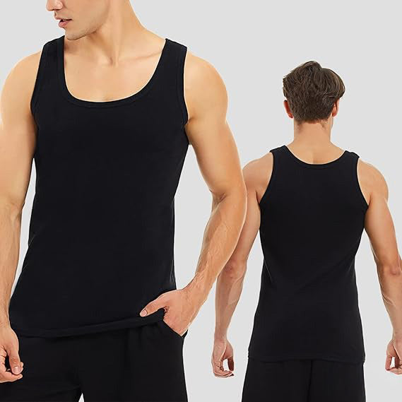 Herren Unterhemd – 5er Pack Tank Tops aus 100 % Baumwolle, weiß