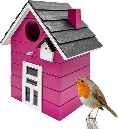 Vogelhaus Nistkasten für kleine Singvögel wie Meisen, Sperling und Fink - Outdoor als Nistplatz in vielen verschiedenen Farben