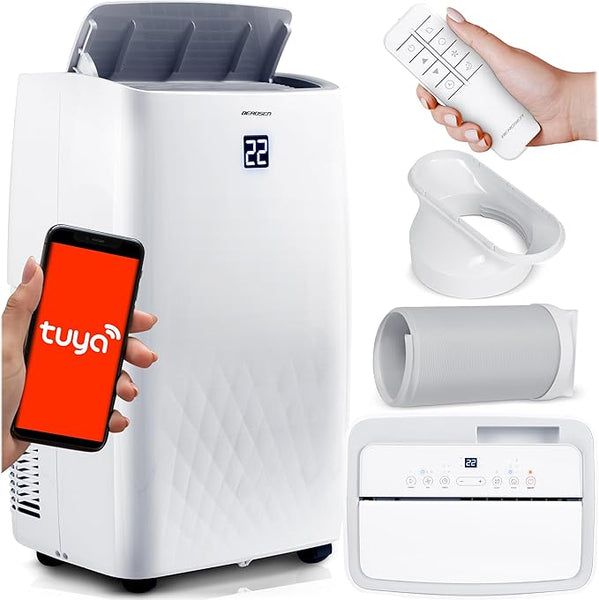 Mobile Klimaanlage für große Räume, Hallen, Büros. 14000 BTU, R290. Farbe: Weiß