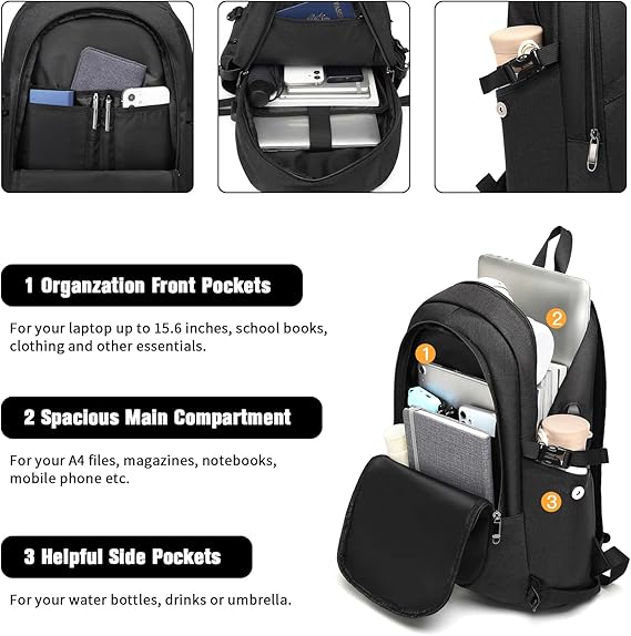 Laptop-Rucksack für Notebook mit Diebstahlsicherung für Reisen, Geschäft und Arbeit.