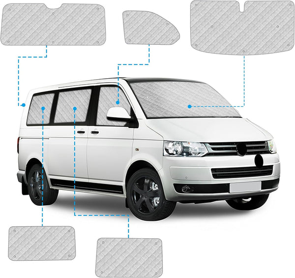 Sonnenschutz Perfekter Schutz 8-teilig für Ihren Volkswagen Bus VW T5 oder T6