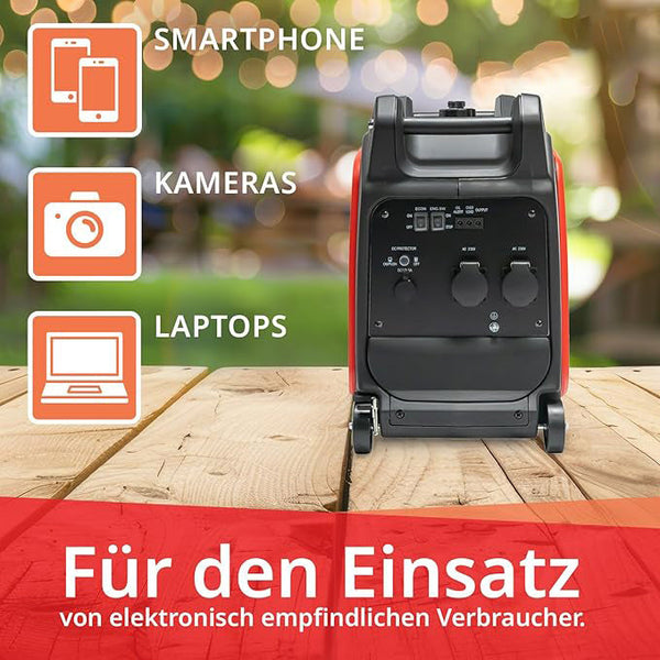 Inverter Stromerzeuger 3100 Watt. (2800 Watt Dauerleistung.) 36 kg. Motorleistung 5,4 PS.