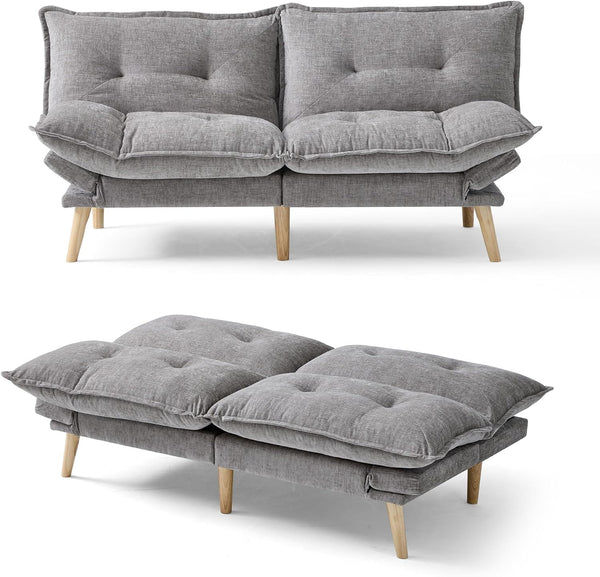 Bettsofa 3-Sitzer mit Schlaffunktion, Klappsofa, Schlafsofa mit Rückenlehne & Armlehnen. Bettfunktion