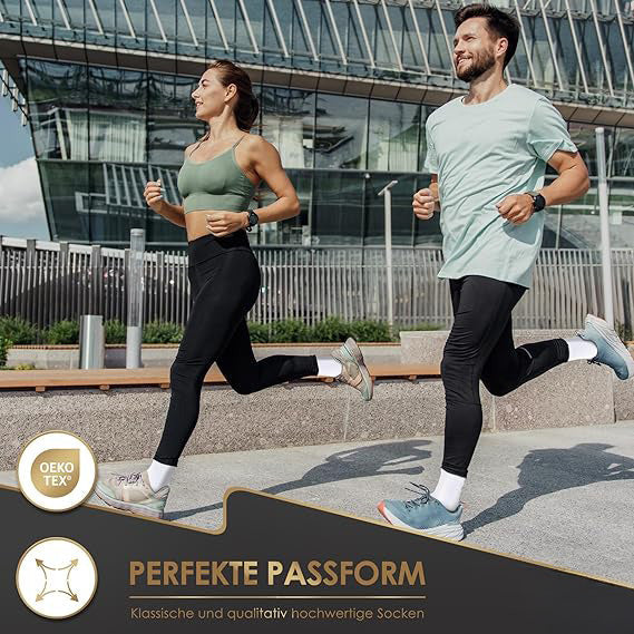 12 Paar Socken für Damen & Herren – Baumwoll-Mix, atmungsaktiv, weich & ideal für Sport und Alltag, schwarz