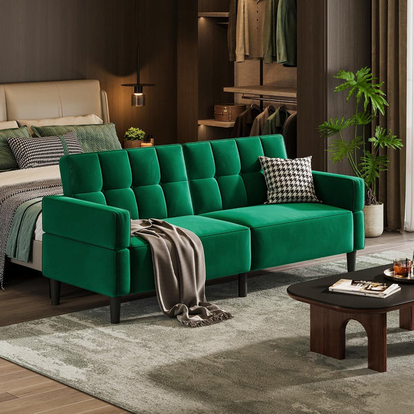 Sofa 3-Sitzer mit Schlaffunktion, Klappsofa, Schlafsofa mit verstellbarer Rückenlehne & Armlehnen. Bettfunktion.