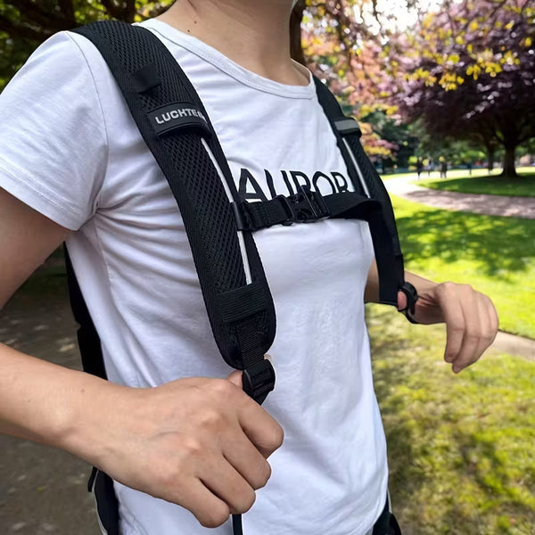 Reflektierender Leucht-Rucksack. 8 Liter. Kleines Raumwunder.