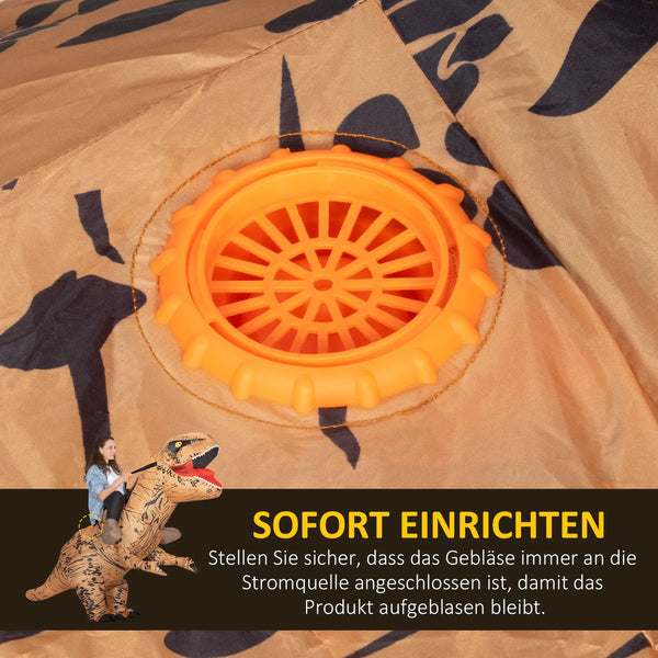 Aufblasbares Dinosaurier-Kostüm für Erwachsene, 210 lang, 170 cm hoch