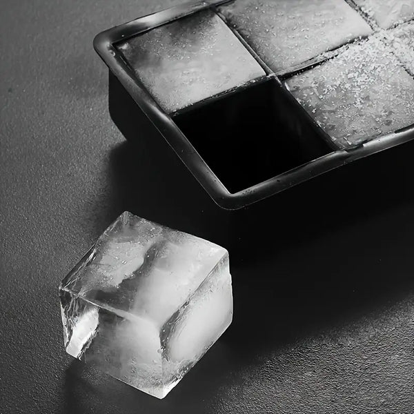 Coole Drinks, große Form: 6er-Silikon-Eiswürfelform für extra große Eiswürfel