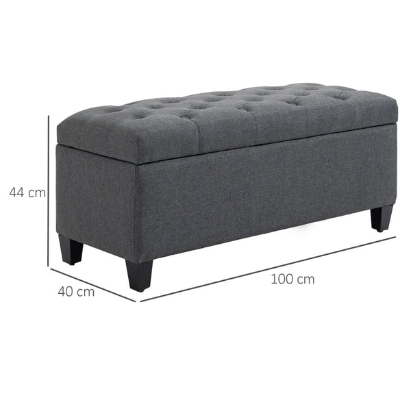Sitzbank Polsterbank mit Stauraum Truhenbank Flur Schlafzimmer Wohnzimmer, diverse Farben. 100 x 40 x 44 cm