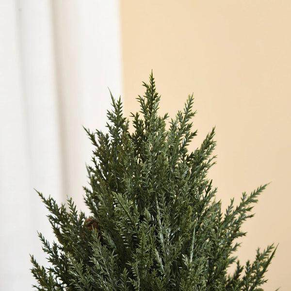 Mini-Weihnachtsbaum mit roten Beeren und Tannenzapfen – 47 cm