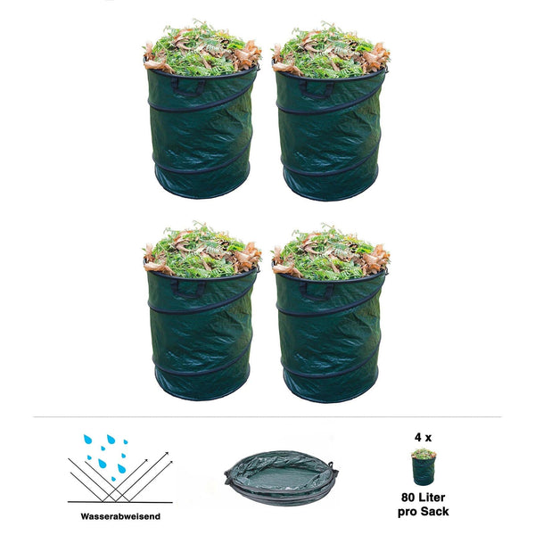 Gartenabfallsack "Pop Up" (selbst stehend) 80 Liter. Gartentasche Laubsack