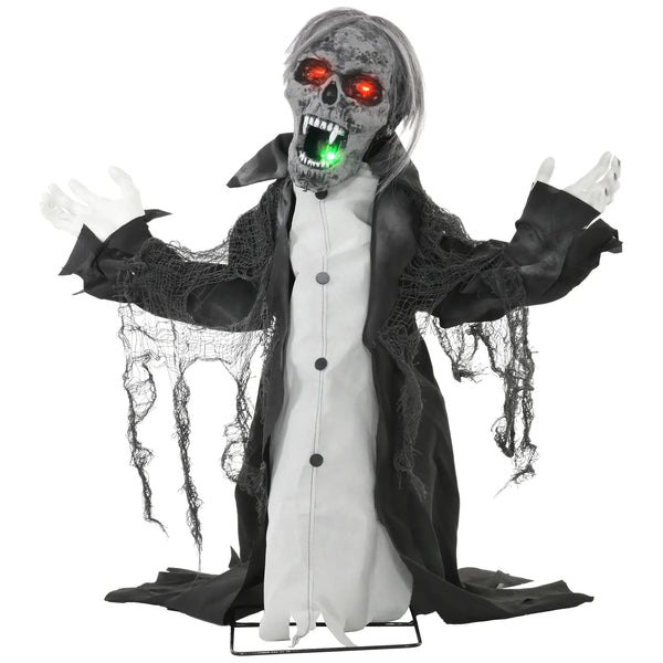 Halloween Dekoration erschreckender Zombie 102 cm LED-Lichter und Soundfunktion