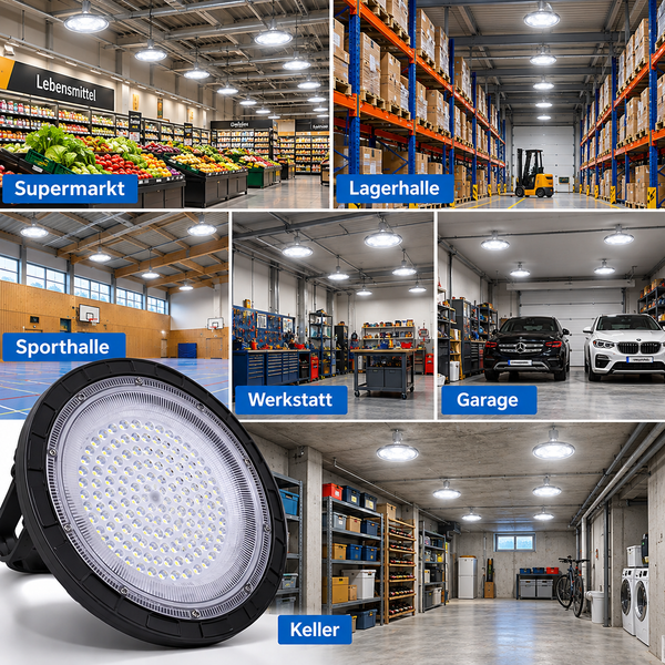LED-Hallenleuchte 800W – Extra hell, energiesparend, IP66 – für Werkstatt, Lager, Garage & Industrie