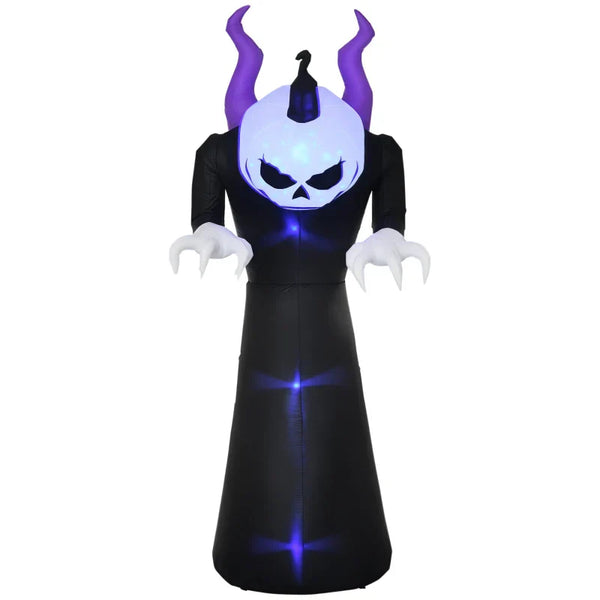 Aufblasbare Halloween-Dekoration – Kürbisgespenst mit LED-Beleuchtung, 210cm