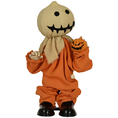 Animierte Halloween-Dekoration – Vogelscheuche mit Bewegung, Sound & LED, 77 cm