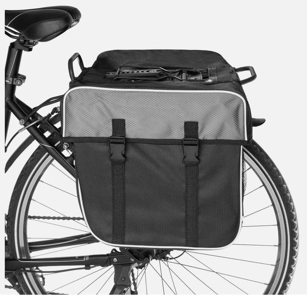 Doppel Gepäckträger Tasche Double für Fahrrad Fahrradtasche Gepäcktasche schwarz