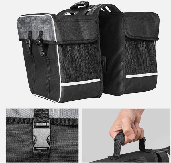 Doppel Gepäckträger Tasche Double für Fahrrad Fahrradtasche Gepäcktasche schwarz